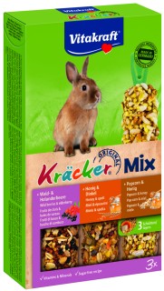 Kräcker konijnen Trio Mix bosbes/vlierbes-honing/spelt-popcorn/honing