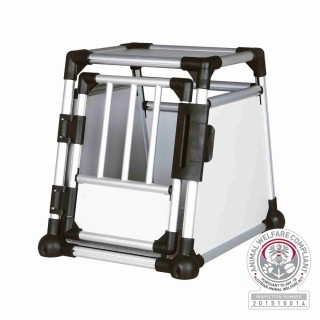 Trixie vervoersbox aluminium S: 48 × 57 × 64 cm - lichtgrijs/zilver