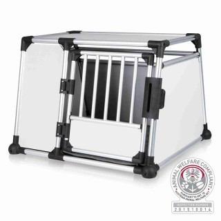 Trixie vervoersbox aluminium L: 93 × 64 × 81 cm - lichtgrijs/zilver Trixie vervoersbox aluminium L: 93 × 64 × 81 cm - lichtgrijs/zilver