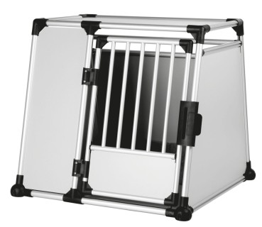 Trixie vervoersbox aluminium XL: 94 × 87 × 93 cm - lichtgrijs/zilver