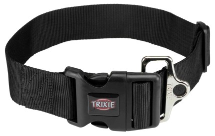 Premium halsband L–XXL: 55–80 cm/50 mm, zwart