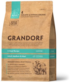 Grandorf - 4 Meat  Adult Medium & Maxi Breeds 3kg
