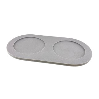 Serving Tray L Dolphin Grey Solid