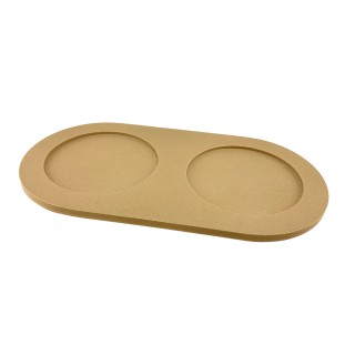Serving Tray L Camel Brown Solid
