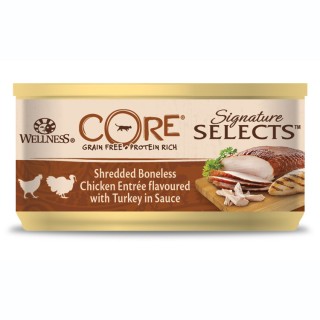 Wellness CORE Sign sel shred chicken/turk saus 79g