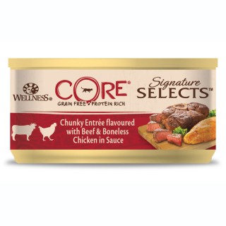 Wellness CORE Sign sel chunky beef/chicken saus 79g