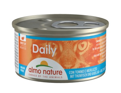 Daily Cats 85g - Mousse met tonijn en kabeljauw