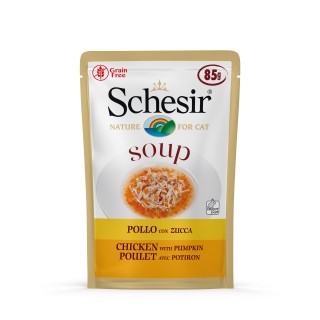Schesir Cat Soup 85g - CHICKEN & PUMPKIN Schesir Cat Soup 85g - CHICKEN & PUMPKIN