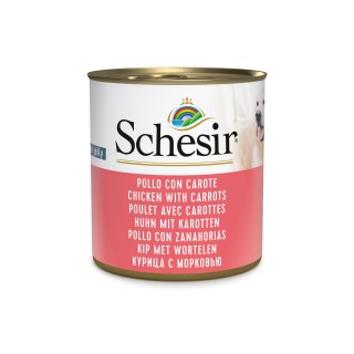 Schesir Dog 285g - KIP & WORTEL (gelatine)