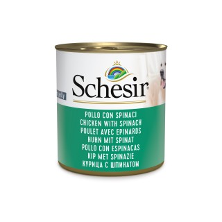 Schesir Dog 285g - KIP & SPINAZIE (gelatine)