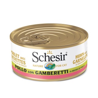 Schesir Cat 70g - KIPFILET & GARNALEN (bouillon)