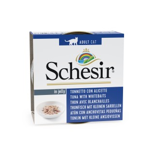 Schesir Cat 85g - TONIJN & ANSJOVIS (gelatine)