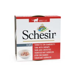 Schesir Cat 85g - TONIJN & GARNALEN (gelatine)