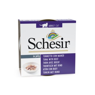 Schesir Cat 85g - TONIJN & RUNDFILET (gelatine)