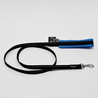 Zwart nylon Reflective Mesh handvat 130 cm Sky blue/ Bleu
